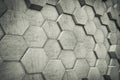 Hexagon Shaped Concrete Blocks Wall Royalty Free Stock Photo