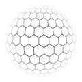 Hexagon simple illustration of a gray scale Royalty Free Stock Photo