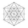 Hexagon star graph. Scared Geometry Vector Design Elements.