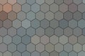 Hexagon tile wall background with soft pastel geometric pattern Royalty Free Stock Photo
