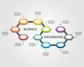 hexagon timeline chart template for infographic for presentation for 10 element