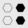 Hexagon vector icon