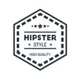 Hexagon Vintage Hipster Badge Logo Design Template Vector Symbol