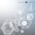Hexagonal abstract background. Big Data Visualization. Global network connection. Medical, technology, science Royalty Free Stock Photo