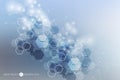 Hexagonal abstract background. Big Data Visualization. Global network connection. Medical, technology, science Royalty Free Stock Photo