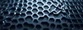 Hexagonal abstract metal background with light ai generated Royalty Free Stock Photo