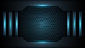 Hexagonal background with tosca neon light. Honeycomb, bees hive cells pattern