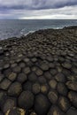 Hexagonal Basalt Coastal Formations at Giants Causeway