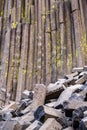 Basalt Columns of the Devils Postpile National Monument in Mammoth Lakes, California Royalty Free Stock Photo