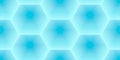 Hexagonal bee honeycomb of blue color, vector seamless pattern. Royalty Free Stock Photo