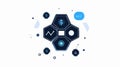 Hexagonal Blockchain Node Structure with DeFi - Technology Conceptual Image