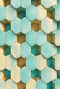 Hexagonal blocks pattern, abstract modern architecture, geometric tech design, Portrait Images Generative AI Royalty Free Stock Photo
