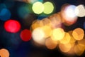 Hexagonal bokeh background of Christmaslight Royalty Free Stock Photo