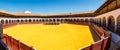 Hexagonal bullring of Almaden, unique in the world, world heritage, Spain.