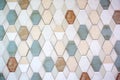hexagonal ceramic bathroom floor tiles Royalty Free Stock Photo