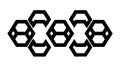 Hexagonal Chain Pattern, Interconnected Structure, vector design Generative AI Royalty Free Stock Photo