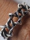 Hexagonal chain ring Royalty Free Stock Photo