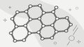 Hexagonal Chemical Molecular Structure Illustration, vector design Generative AI Royalty Free Stock Photo