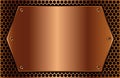 Hexagonal copper plaque