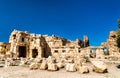 Hexagonal Court of the Temple of Jupiter at Baalbek, Lebanon Royalty Free Stock Photo
