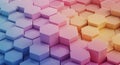 Hexagonal 3D blocks form an interlocking pattern, resembling a honeycomb. The Royalty Free Stock Photo