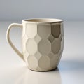 Hexagonal 3d Printed Coffee Mug With Soft Color Blending And Matte Finish