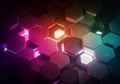 Hexagonal 3D shapes in a geometric pattern, featuring vibrant Royalty Free Stock Photo