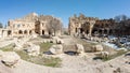 Hexagonal forecourt, Heliopolis Roman ruins, Baalbek, Lebanon Royalty Free Stock Photo