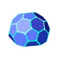 Hexagonal geodesic dome. Isometric illustration