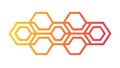 Hexagonal Gradient Pattern, Abstract Geometric and Modern Design, vector design Generative AI Royalty Free Stock Photo