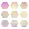 Hexagonal gradients kit, abstract backgrounds