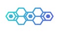 Hexagonal Grid Connection Icon for Blockchain, vector design Generative AI Royalty Free Stock Photo