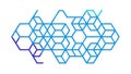 Hexagonal Grid Lattice Pattern, Geometric Abstract Vector, vector design Generative AI Royalty Free Stock Photo