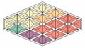 Hexagonal Grid Pattern Abstract Geometric Background, vector design Generative AI Royalty Free Stock Photo