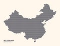 Hexagonal Halftone Design China Map Vector