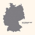 Hexagonal Halftone Design Germany Map Vector