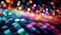 Hexagonal Harmony: A Symphony of Light and Color. Generative Ai