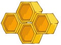 Hexagonal honeycomb for bees, apiary and farming