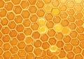 Hexagonal honeycomb pattern depicted in a digital illustration. The structure is composed of Royalty Free Stock Photo