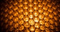 Hexagonal honeycomb structure illuminated from behind, Royalty Free Stock Photo