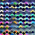 Hexagonal Hues: An image of a geometric pattern created with hexagons, in various colors and shades2, Generative AI Royalty Free Stock Photo