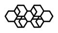 Hexagonal Lattice Outline: Modern Geometric Pattern, vector design Generative AI Royalty Free Stock Photo