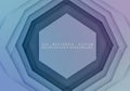 Hexagonal layered pattern with a gradient color scheme of blue and purple. The Royalty Free Stock Photo