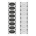 Hexagonal line patterns. Abstract vector shapes. Repetitive black elements. Geometric minimalistic design.