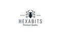 Hexagonal line spider simple logo icon vector illustration design