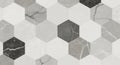 Hexagonal marble tiles arranged in a modern geometric pattern Royalty Free Stock Photo