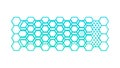 Hexagonal mesh pattern: technology, network, abstract, and futuristic design, vector design Generative AI Royalty Free Stock Photo