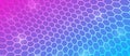 Abstract Curving Hexagonal Mesh in Pink, Blue and Purple Background