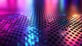 Hexagonal metal pattern with futuristic lighting effects Royalty Free Stock Photo
