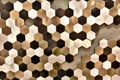 Hexagonal metal tile texture - black, white, copper